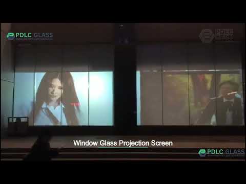 Smart Film verandert Glass Window in een beeldscherm!