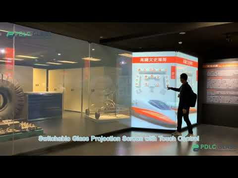 Umschaltbare Glasprojektionswand mit Touch-Steuerung